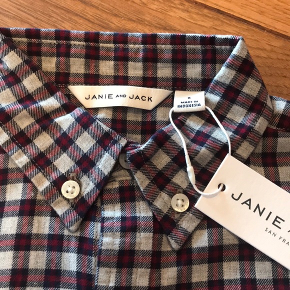Janie & Jack Boys Plaid Button Down. NWT - Picture 2 of 4